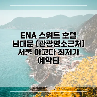 ENA 스위트 호텔 남대문 (관광명소근처) 서울 아고다 최저가 예약팁