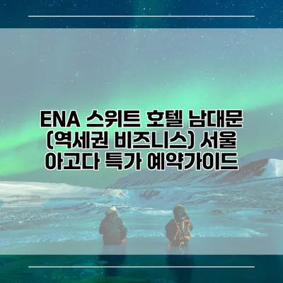 ENA 스위트 호텔 남대문 (역세권 비즈니스) 서울 아고다 특가 예약가이드