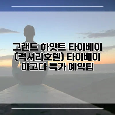 그랜드 하얏트 타이베이 (럭셔리호텔) 타이베이 아고다 특가 예약팁
