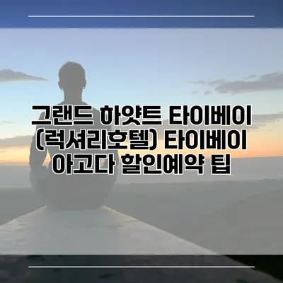 그랜드 하얏트 타이베이 (럭셔리호텔) 타이베이 아고다 할인예약 팁