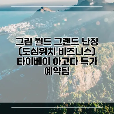 그린 월드 그랜드 난징 (도심위치 비즈니스) 타이베이 아고다 특가 예약팁