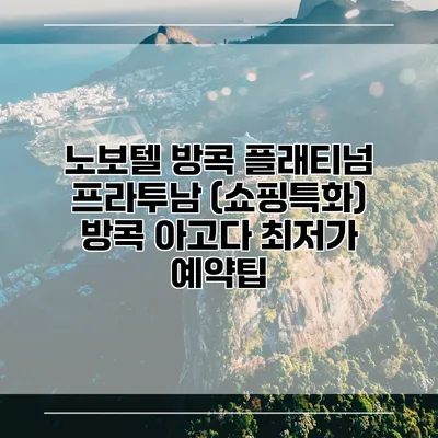 노보텔 방콕 플래티넘 프라투남 (쇼핑특화) 방콕 아고다 최저가 예약팁