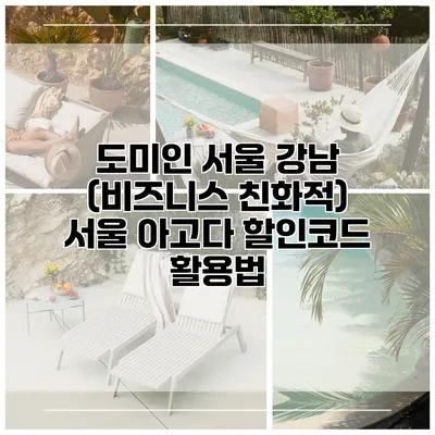 도미인 서울 강남 (비즈니스 친화적) 서울 아고다 할인코드 활용법