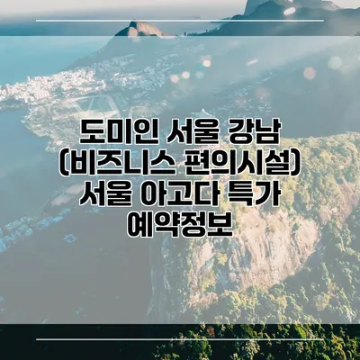 도미인 서울 강남 (비즈니스 편의시설) 서울 아고다 특가 예약정보