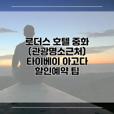 로더스 호텔 중화 (관광명소근처) 타이베이 아고다 할인예약 팁