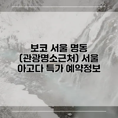 보코 서울 명동 (관광명소근처) 서울 아고다 특가 예약정보