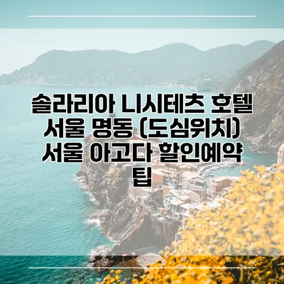 솔라리아 니시테츠 호텔 서울 명동 (도심위치) 서울 아고다 할인예약 팁