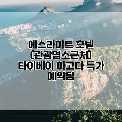 에스라이트 호텔 (관광명소근처) 타이베이 아고다 특가 예약팁