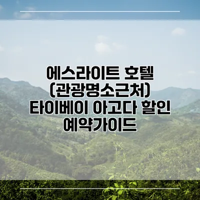 에스라이트 호텔 (관광명소근처) 타이베이 아고다 할인 예약가이드