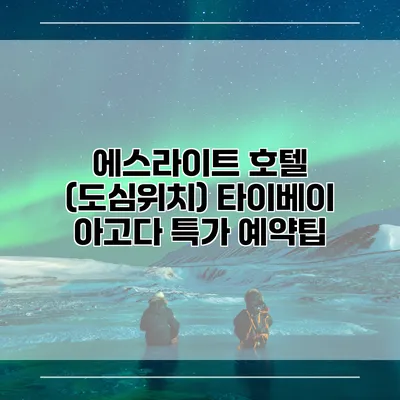 에스라이트 호텔 (도심위치) 타이베이 아고다 특가 예약팁