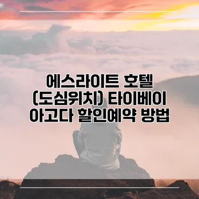 에스라이트 호텔 (도심위치) 타이베이 아고다 할인예약 방법