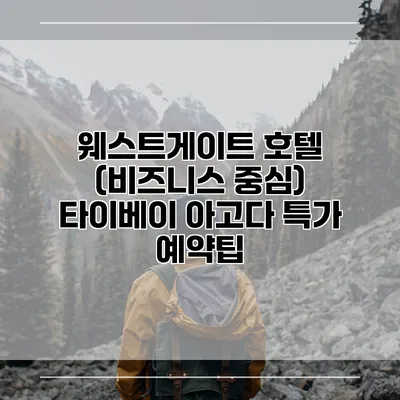 웨스트게이트 호텔 (비즈니스 중심) 타이베이 아고다 특가 예약팁