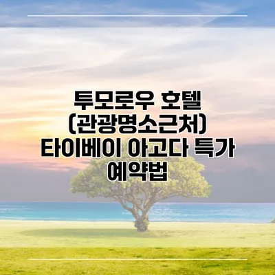 투모로우 호텔 (관광명소근처) 타이베이 아고다 특가 예약법