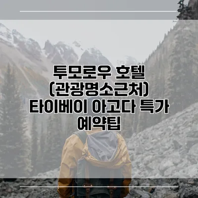 투모로우 호텔 (관광명소근처) 타이베이 아고다 특가 예약팁