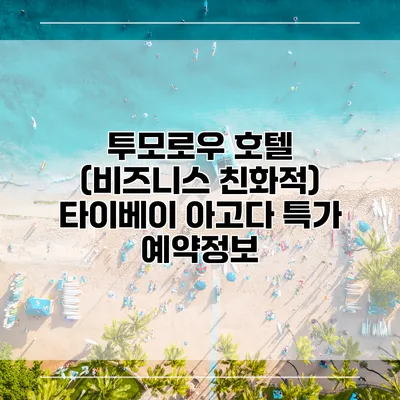 투모로우 호텔 (비즈니스 친화적) 타이베이 아고다 특가 예약정보