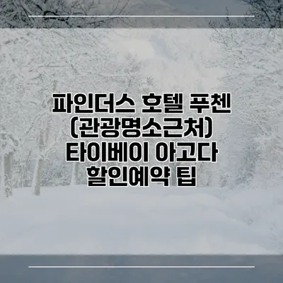 파인더스 호텔 푸첸 (관광명소근처) 타이베이 아고다 할인예약 팁