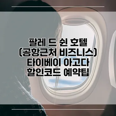 팔레 드 쉰 호텔 (공항근처 비즈니스) 타이베이 아고다 할인코드 예약팁