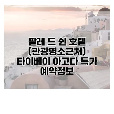 팔레 드 쉰 호텔 (관광명소근처) 타이베이 아고다 특가 예약정보