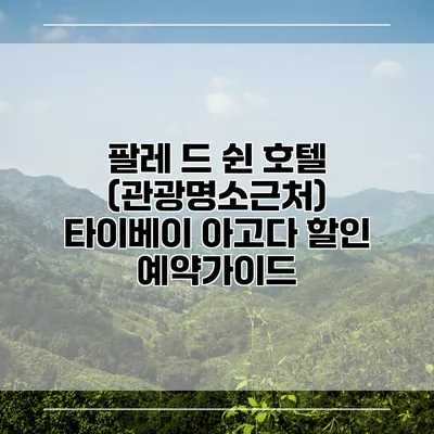 팔레 드 쉰 호텔 (관광명소근처) 타이베이 아고다 할인 예약가이드