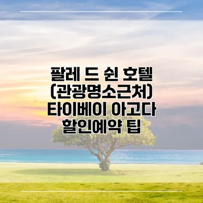 팔레 드 쉰 호텔 (관광명소근처) 타이베이 아고다 할인예약 팁