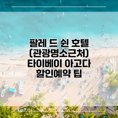 팔레 드 쉰 호텔 (관광명소근처) 타이베이 아고다 할인예약 팁
