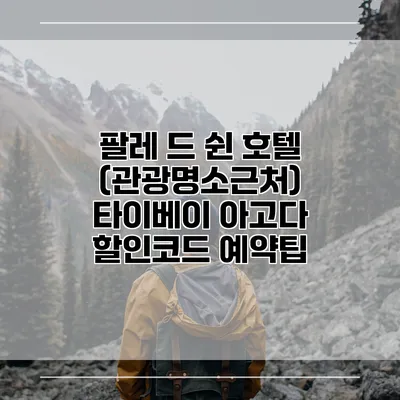 팔레 드 쉰 호텔 (관광명소근처) 타이베이 아고다 할인코드 예약팁