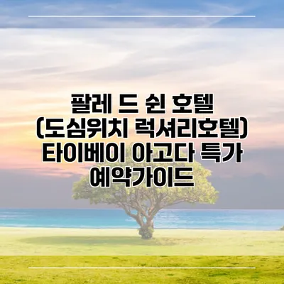 팔레 드 쉰 호텔 (도심위치 럭셔리호텔) 타이베이 아고다 특가 예약가이드
