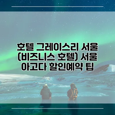 호텔 그레이스리 서울 (비즈니스 호텔) 서울 아고다 할인예약 팁