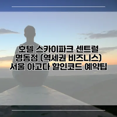 호텔 스카이파크 센트럴 명동점 (역세권 비즈니스) 서울 아고다 할인코드 예약팁