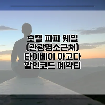 호텔 파파 웨일 (관광명소근처) 타이베이 아고다 할인코드 예약팁